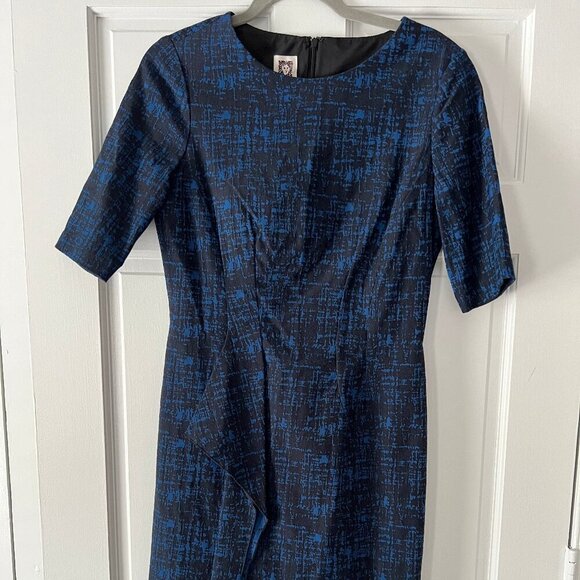 Anne Klein Midi Dress Flutter Detail Size 10 - Picture 4 of 5